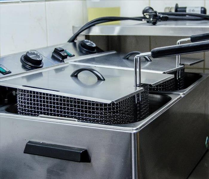 fryers in commercial kitchen